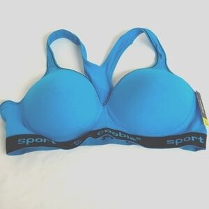 Coobie Sports Bra Style 6899 40C Blue and Black NWT